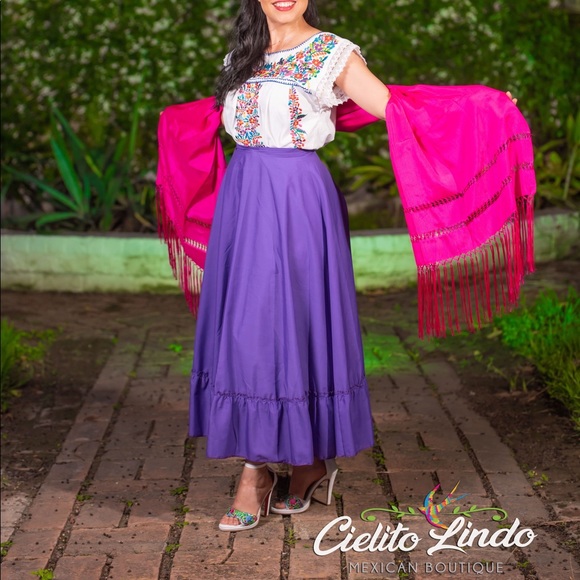 Mexican Folklorico Practice Skirt People - Picture 2 of 6